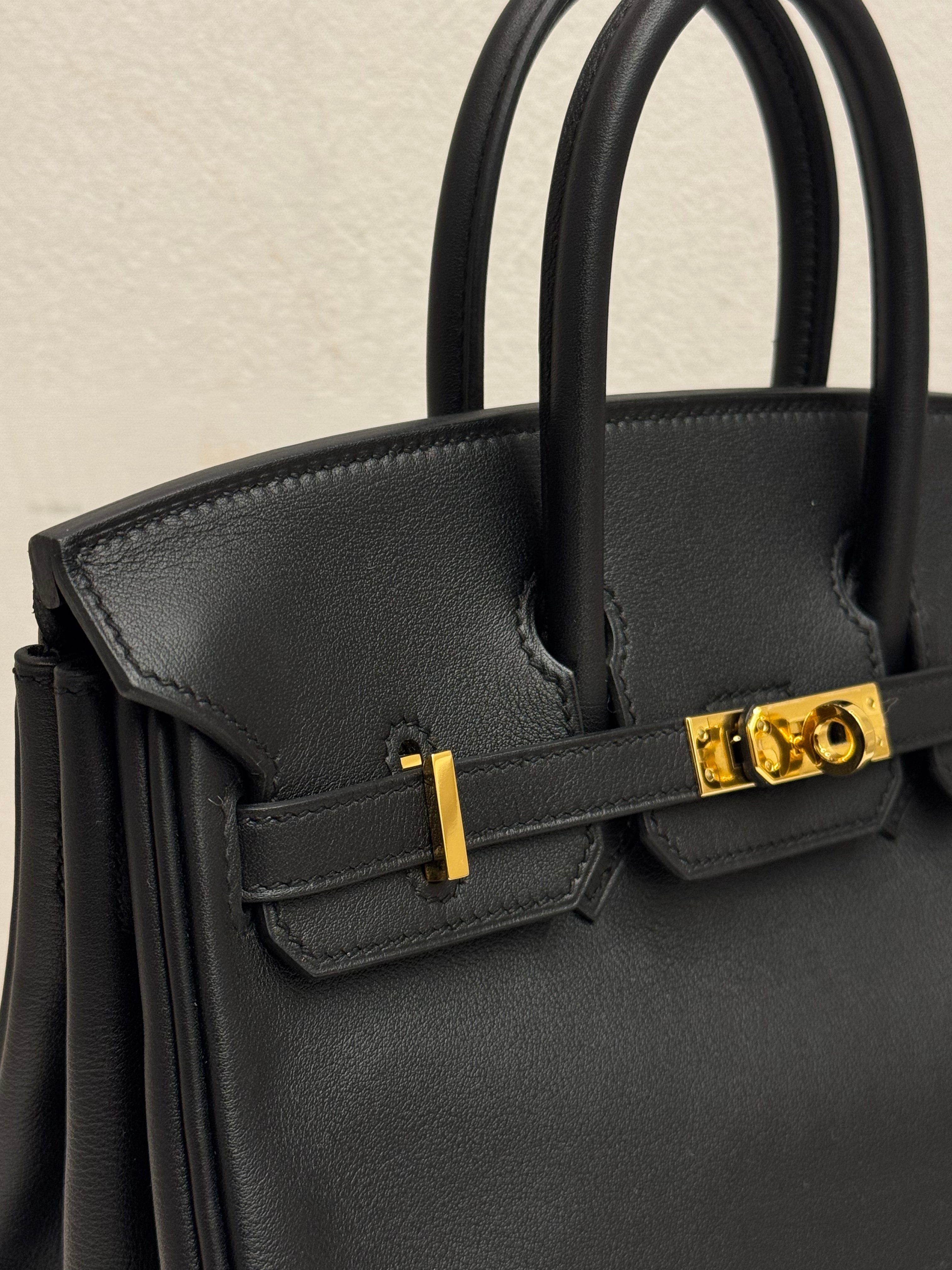 Hermes Birkin 25 Swift Black STAMP A