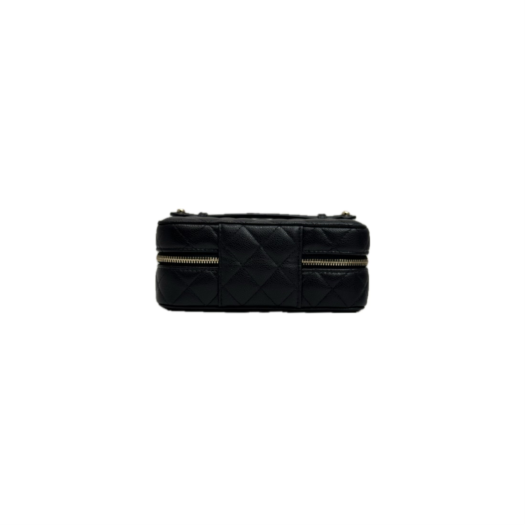 Chanel Top Handle Vanity Jewlery Box Caviar Black
