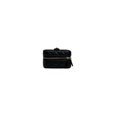 Chanel Top Handle Vanity Jewlery Box Caviar Black