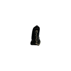 Chanel Logo Chain Flap Bag Lambskin Black
