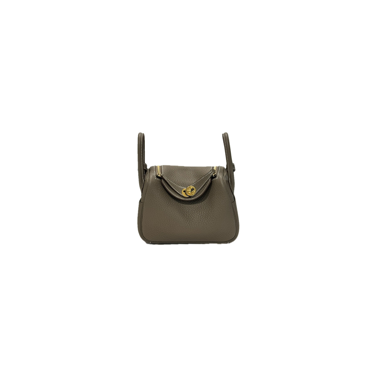 Hermes Mini Lindy Clemence Etoupe STAMP K