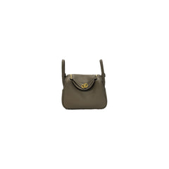 Hermes Mini Lindy Clemence Etoupe STAMP K
