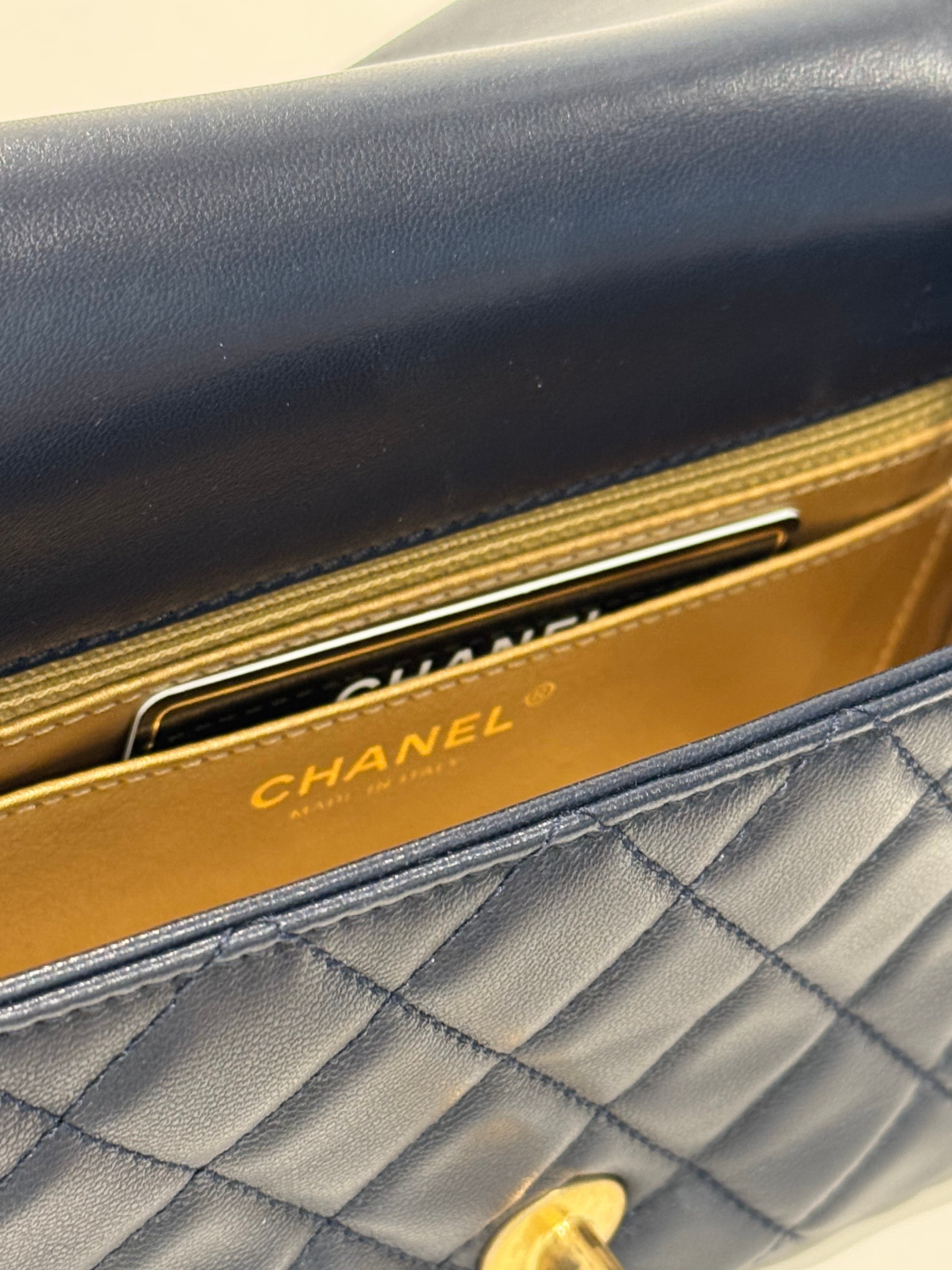 Chanel Pearl Crush Mini Rectangular Lambskin Navy