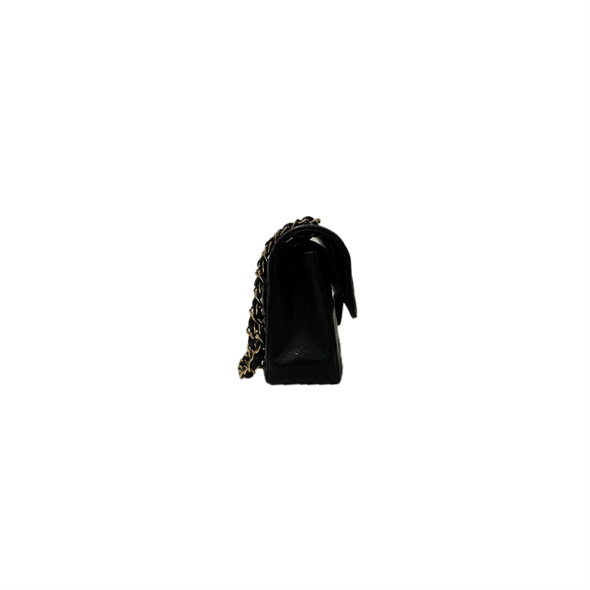 Chanel Small Classic Double Flap Bag Caviar Black (Microchip)