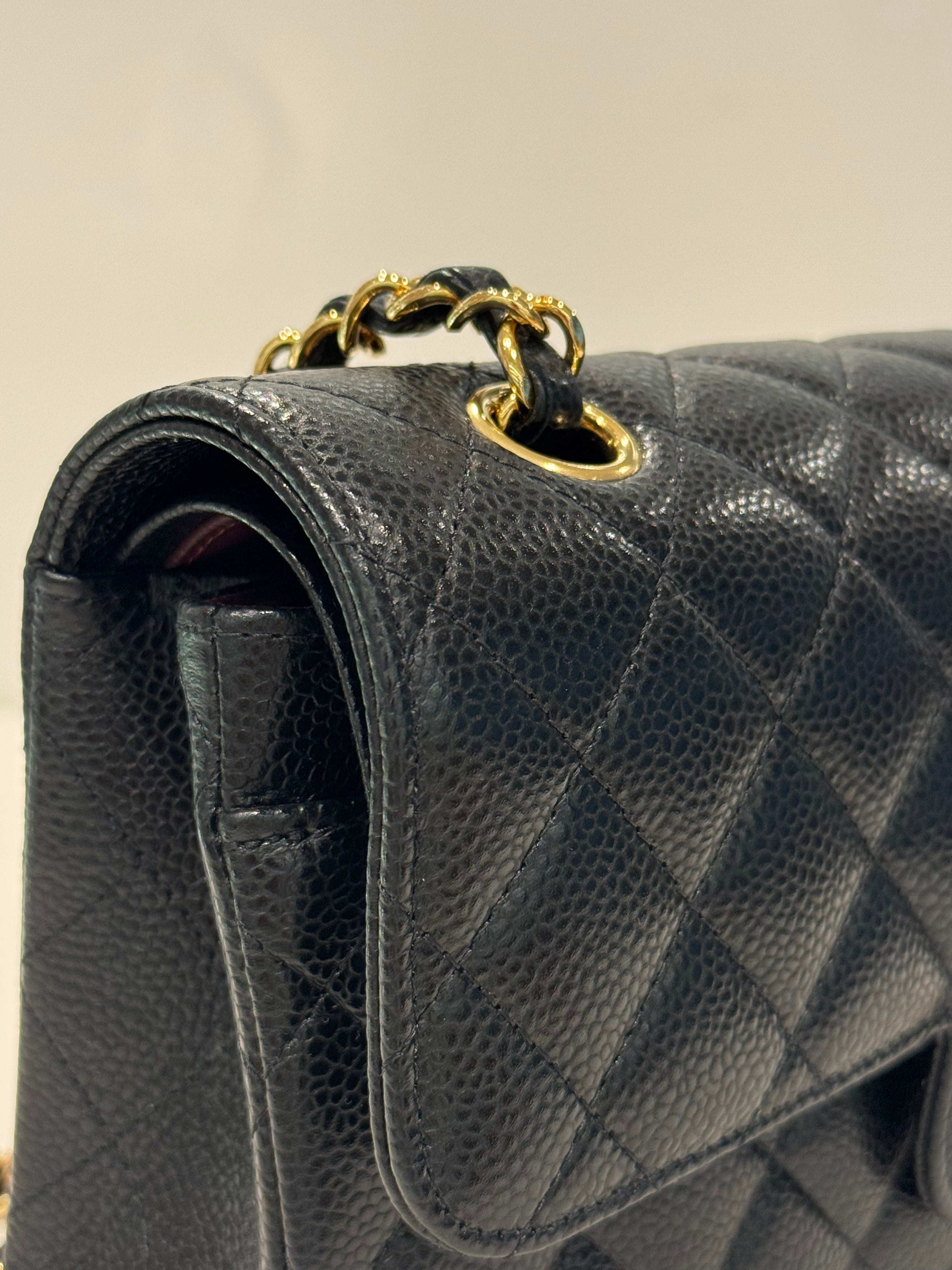 Chanel Small Classic Double Flap Bag Caviar Black (Microchip)