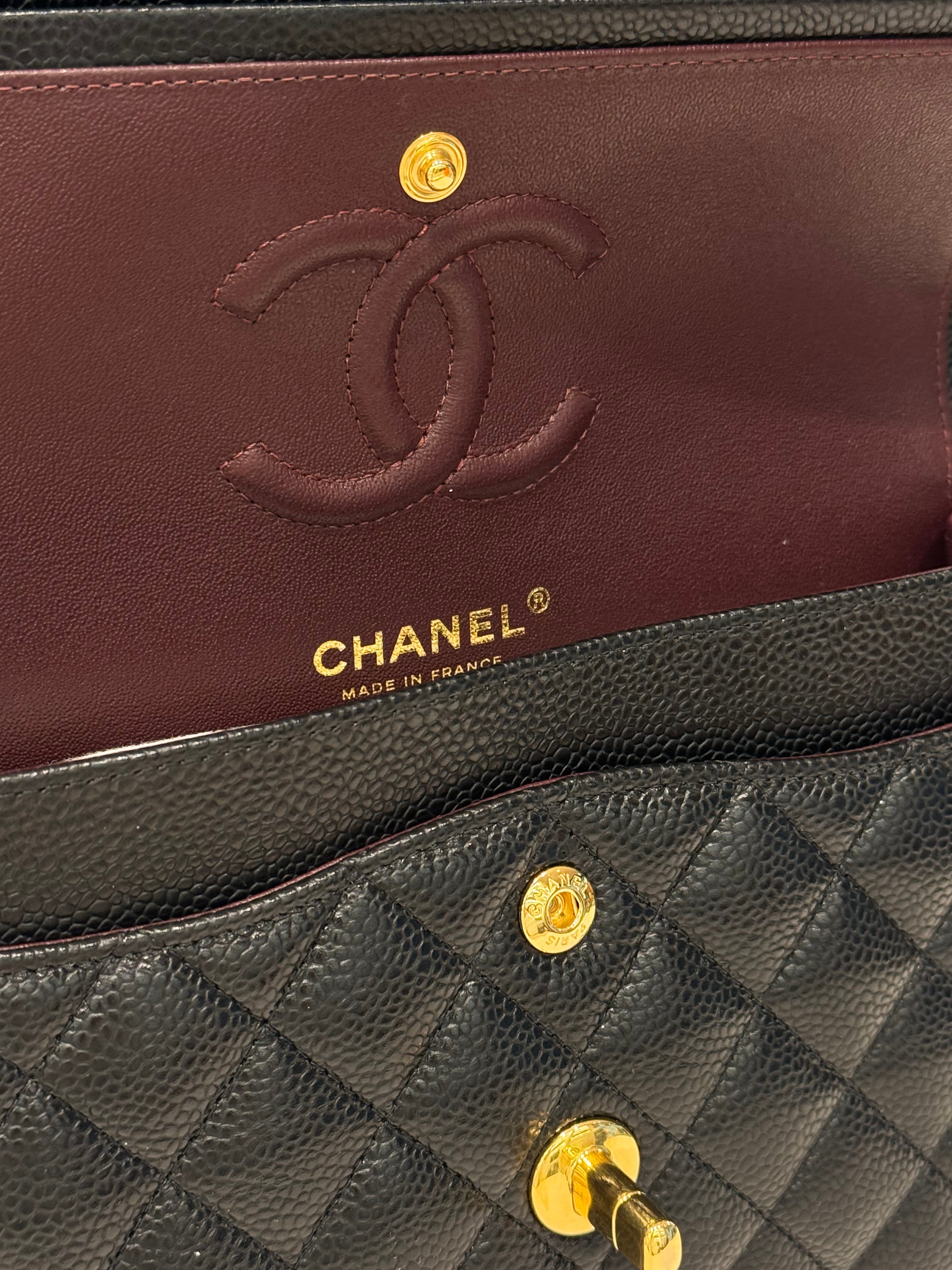 Chanel Small Classic Double Flap Bag Caviar Black (Microchip)