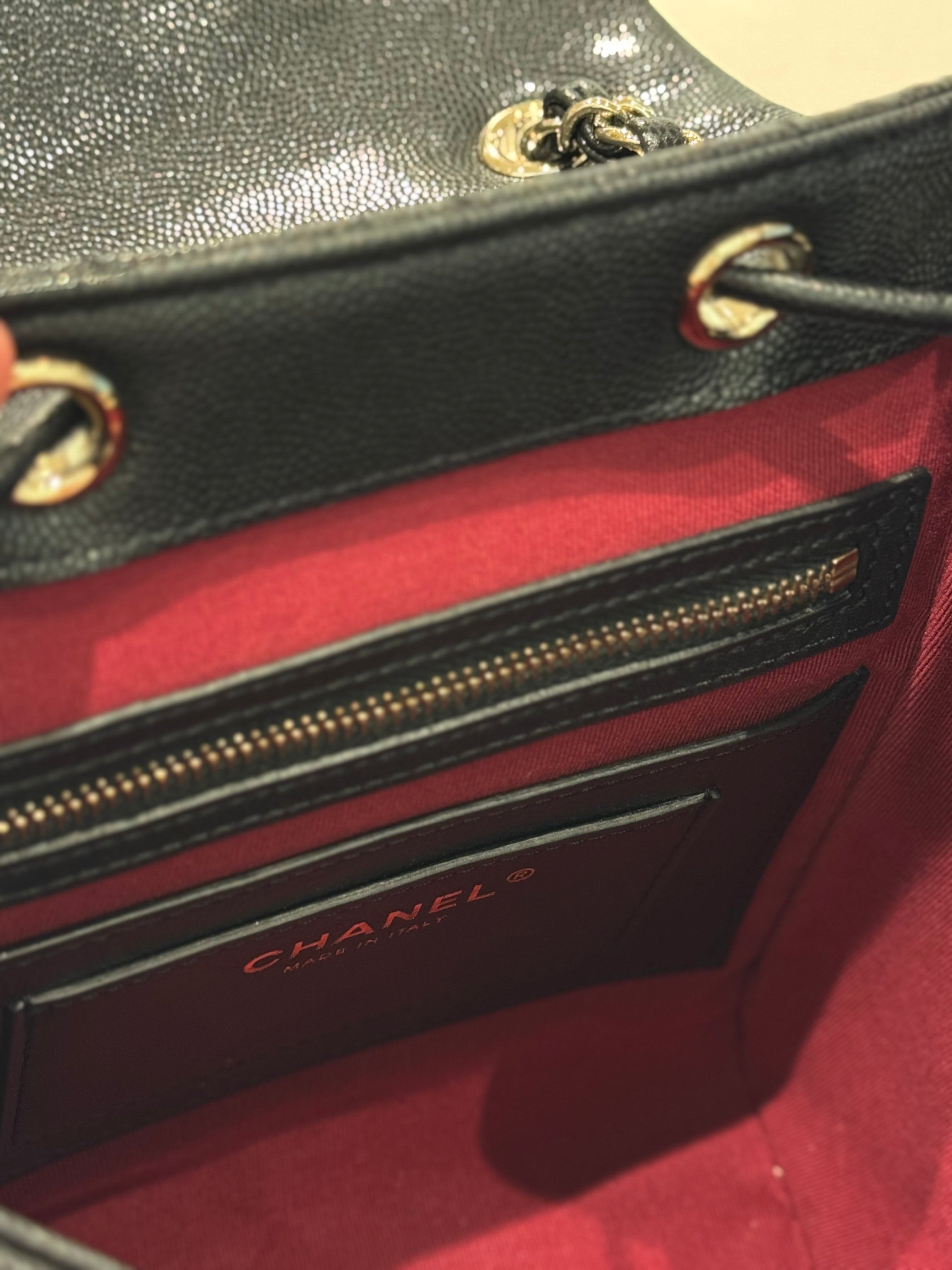 Chanel Mini Urban Spirit Backpack Caviar Black (Microchip)