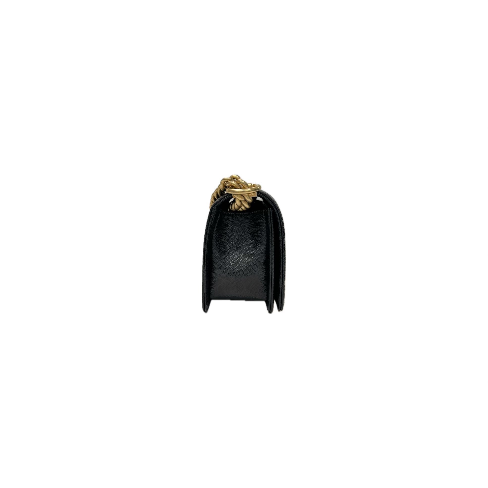 Chanel Small Boy Bag Caviar Black (Microchip)