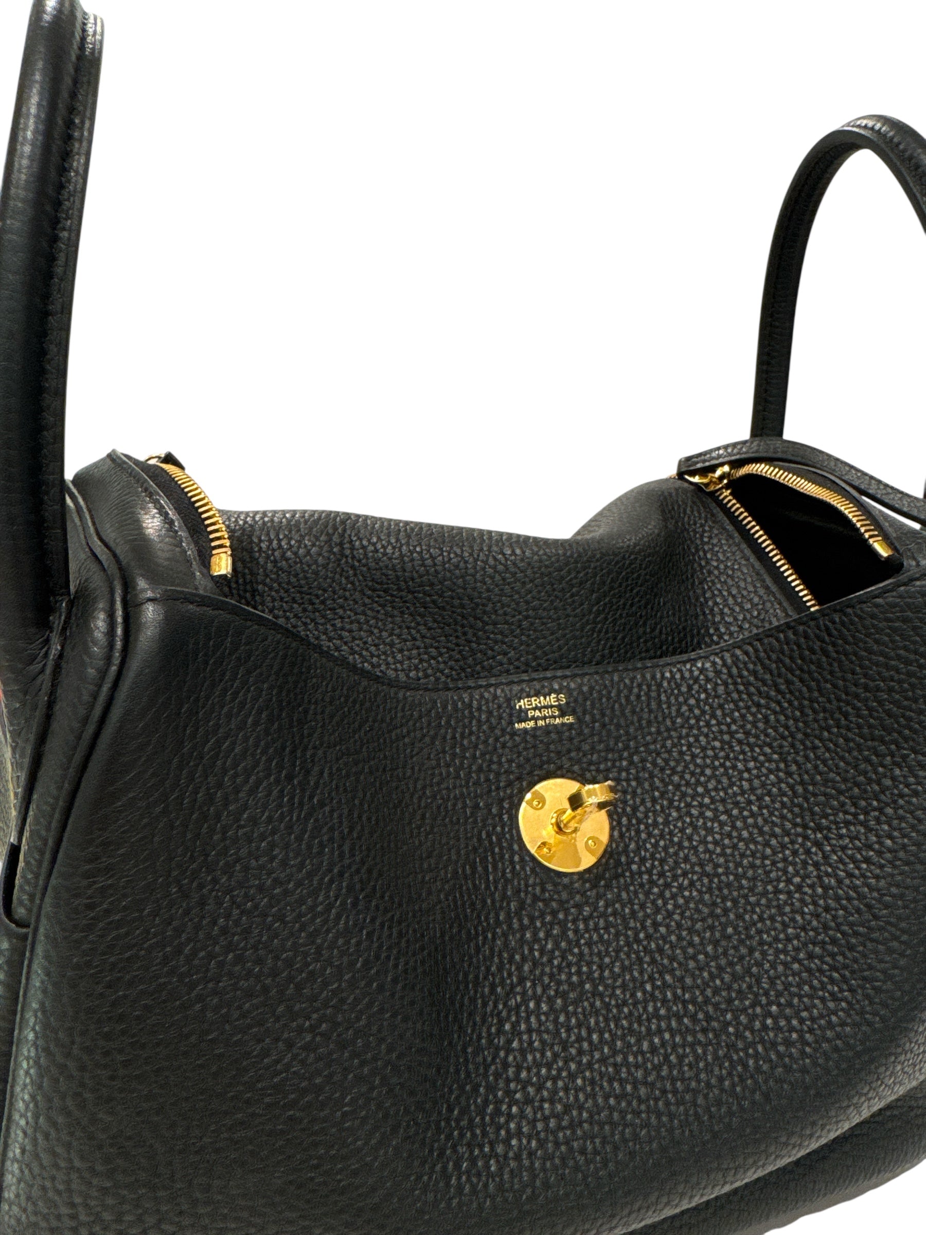 Hermes Lindy 30 Clemence Black STAMP C