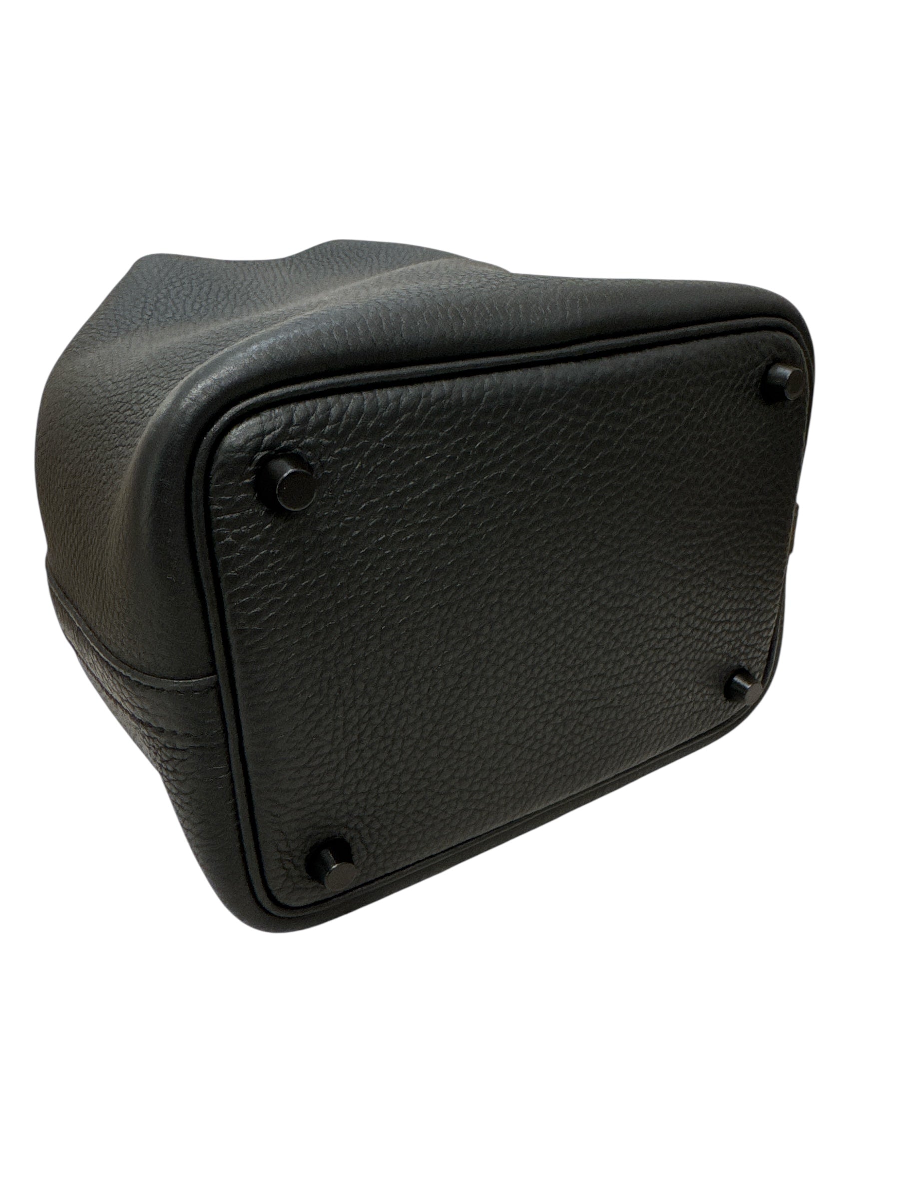 Hermes Picotin 18 Clemence Noir STAMP U