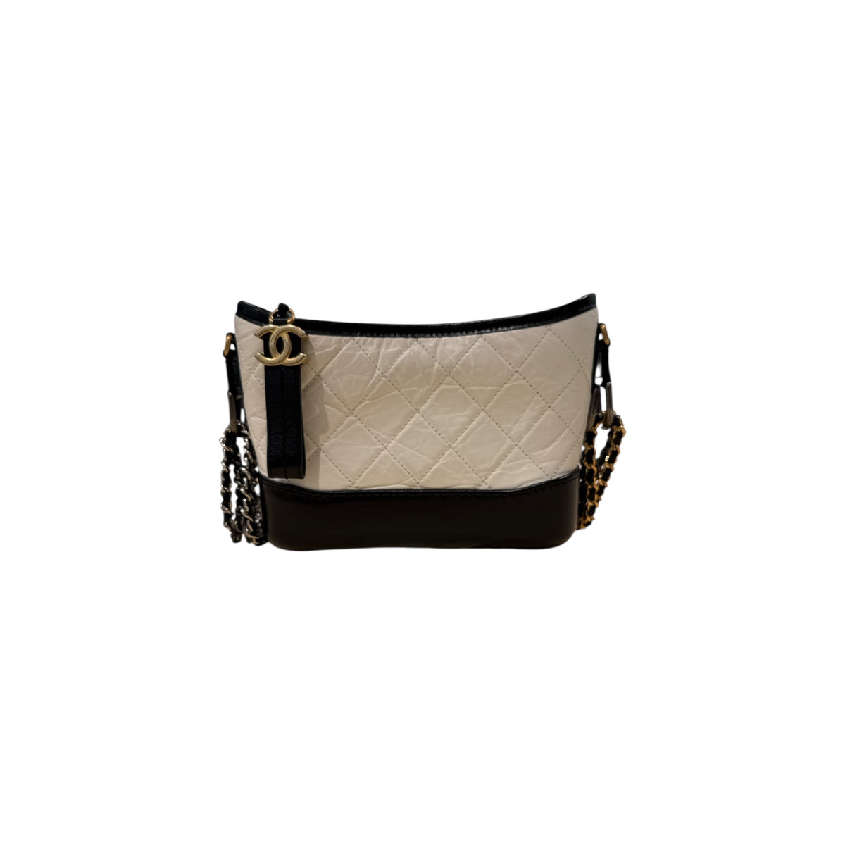 Chanel Small Gabrielle Hobo Bag Calfskin White