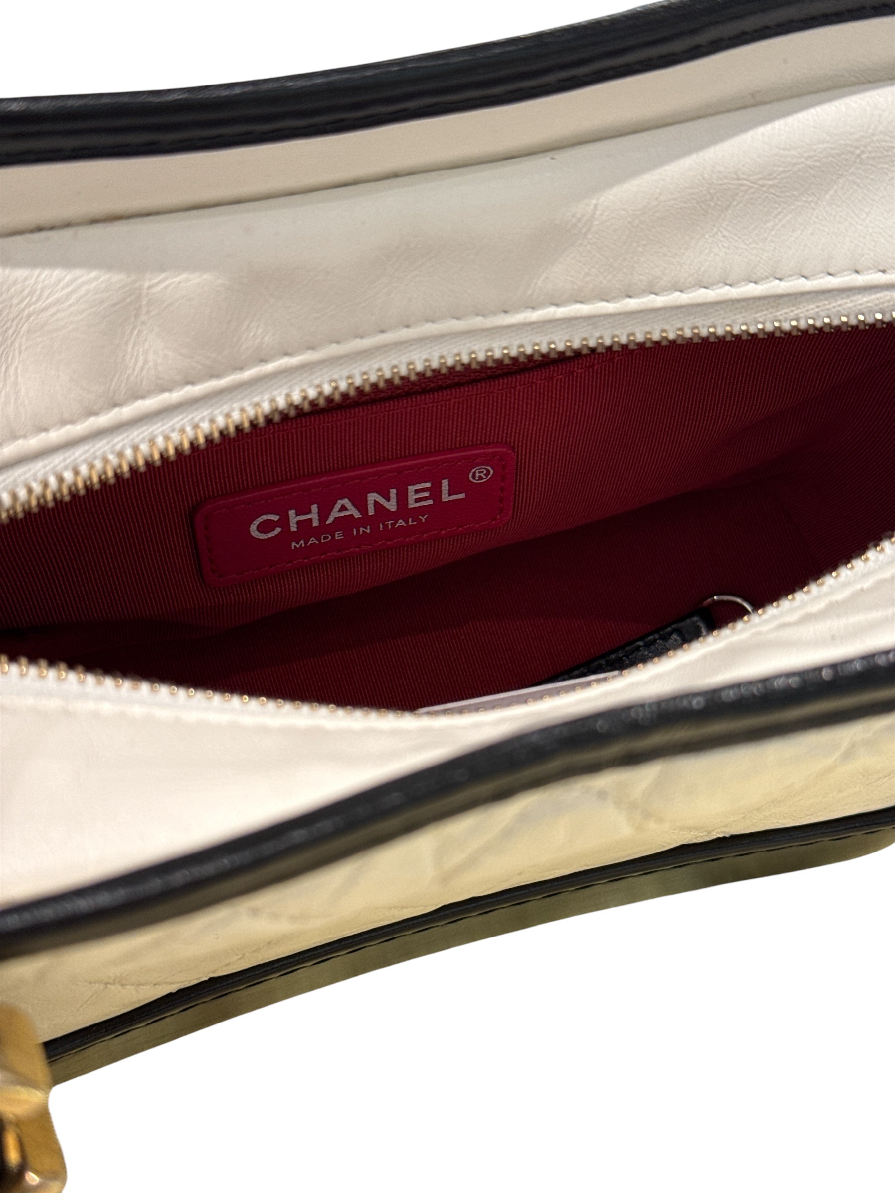 Chanel Small Gabrielle Hobo Bag Calfskin White