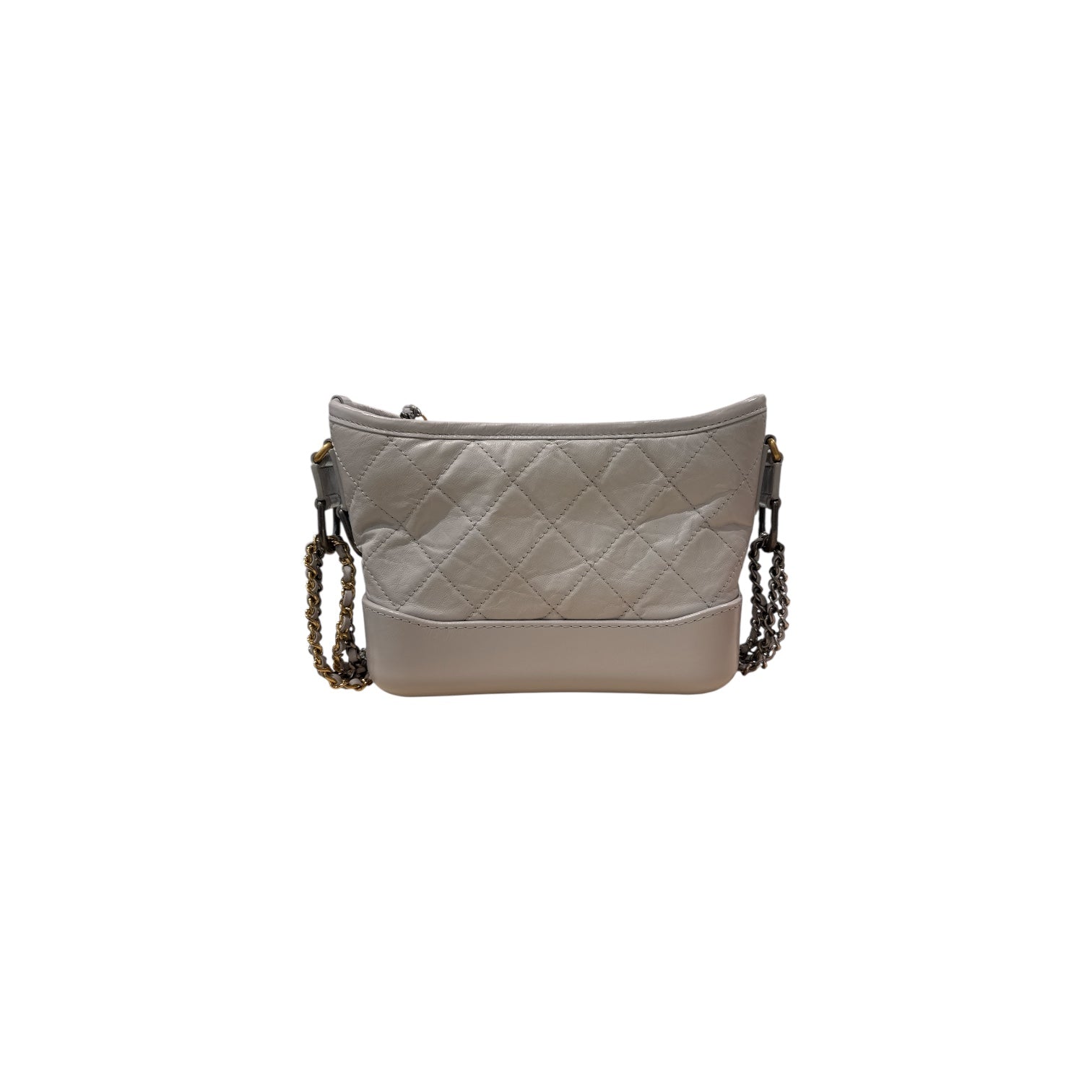 Chanel Small Gabrielle Hobo Bag Calfskin Grey