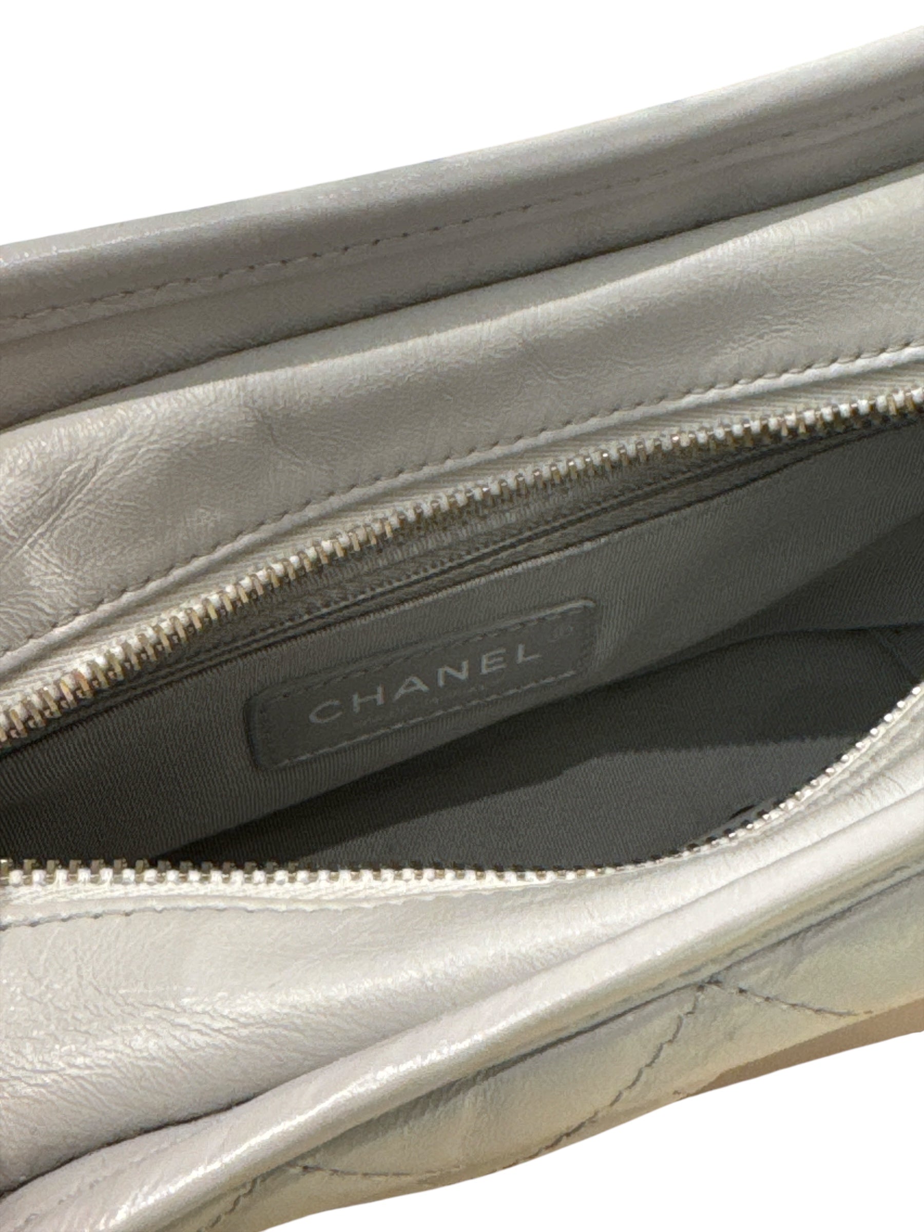 Chanel Small Gabrielle Hobo Bag Calfskin Grey