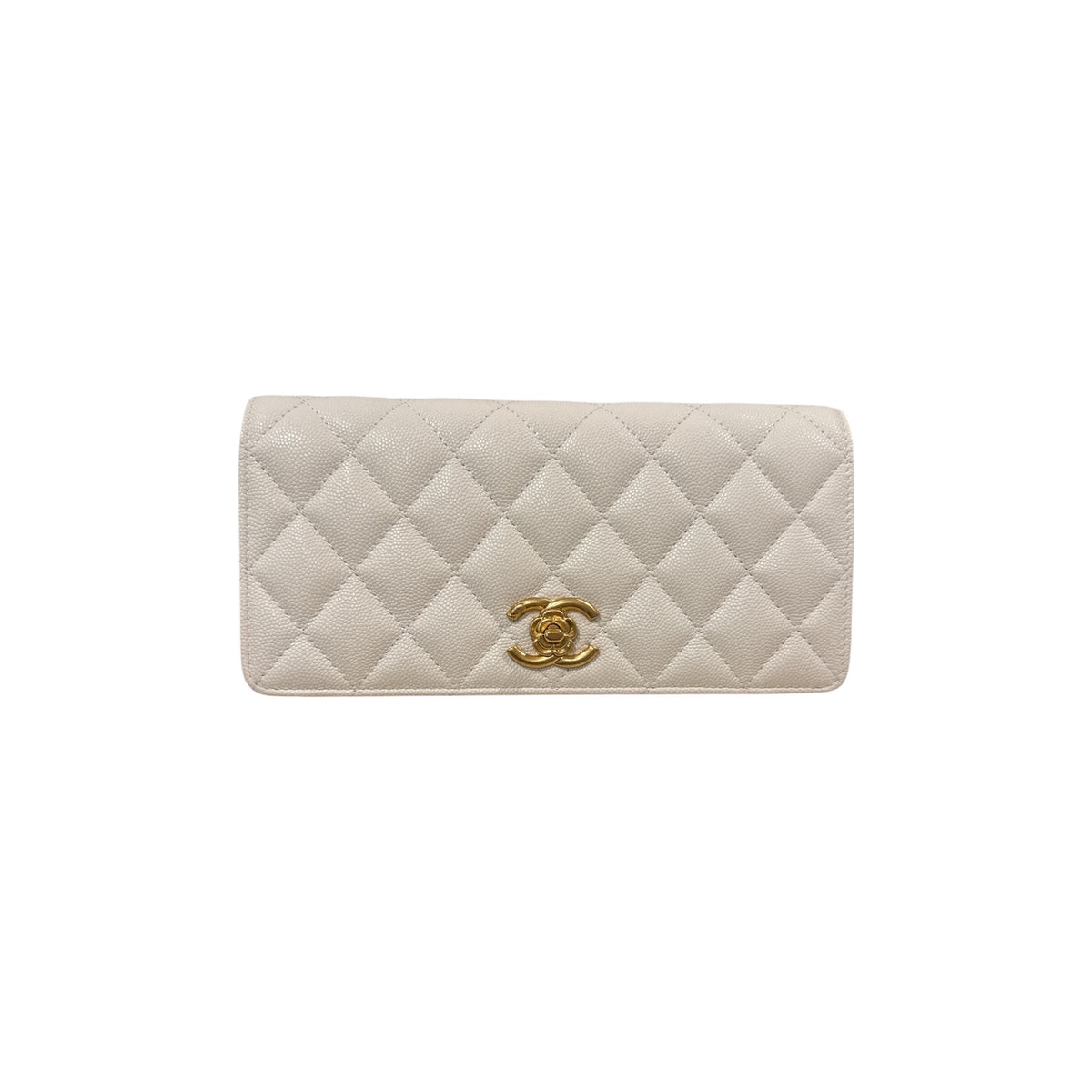 Chanel Camilla Cluth with Chain White Caviar