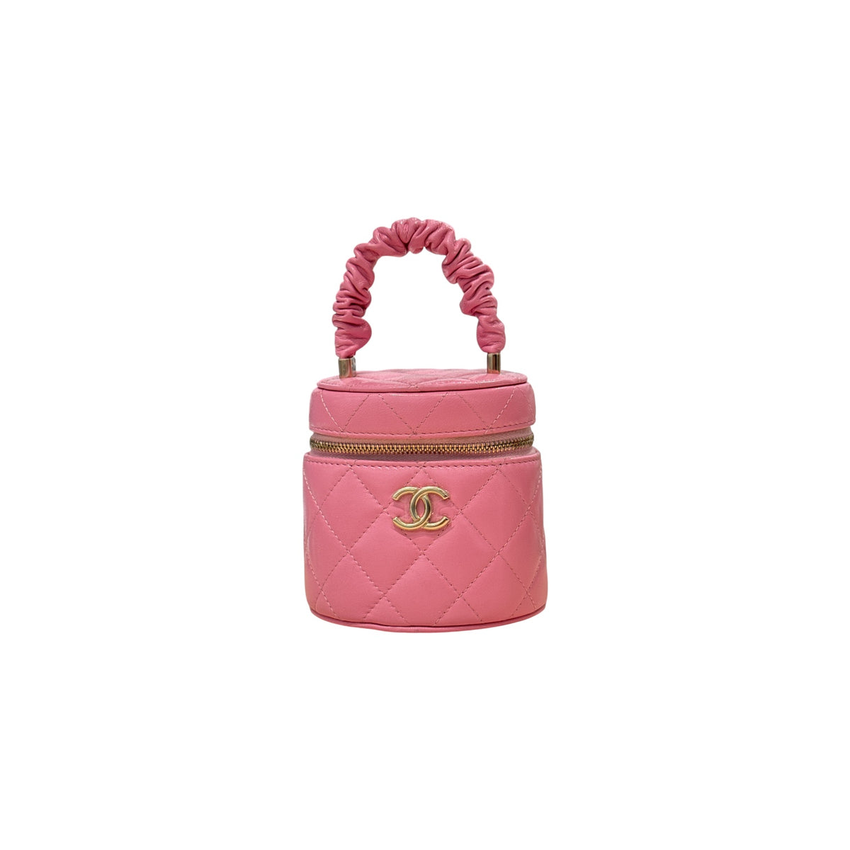 Chanel Top Handle Vanity Case Lambskin Pink