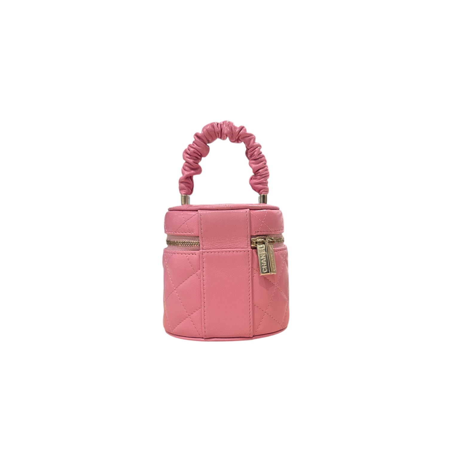 Chanel Top Handle Vanity Case Lambskin Pink