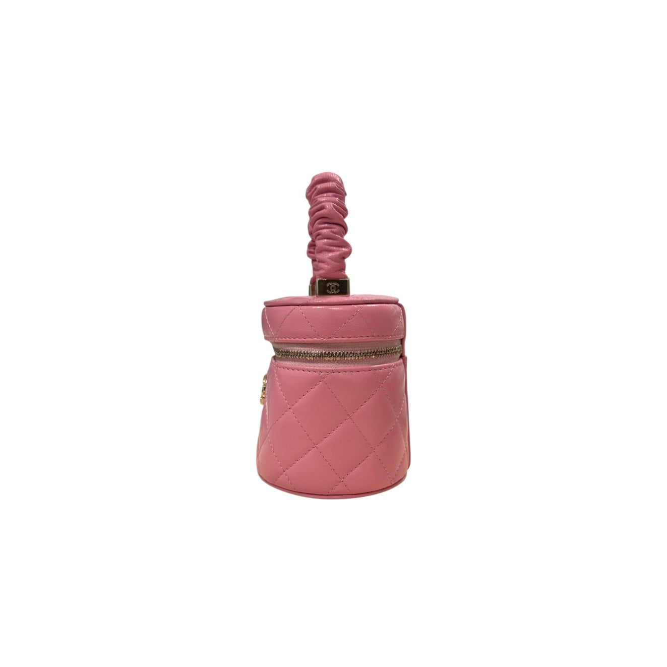 Chanel Top Handle Vanity Case Lambskin Pink