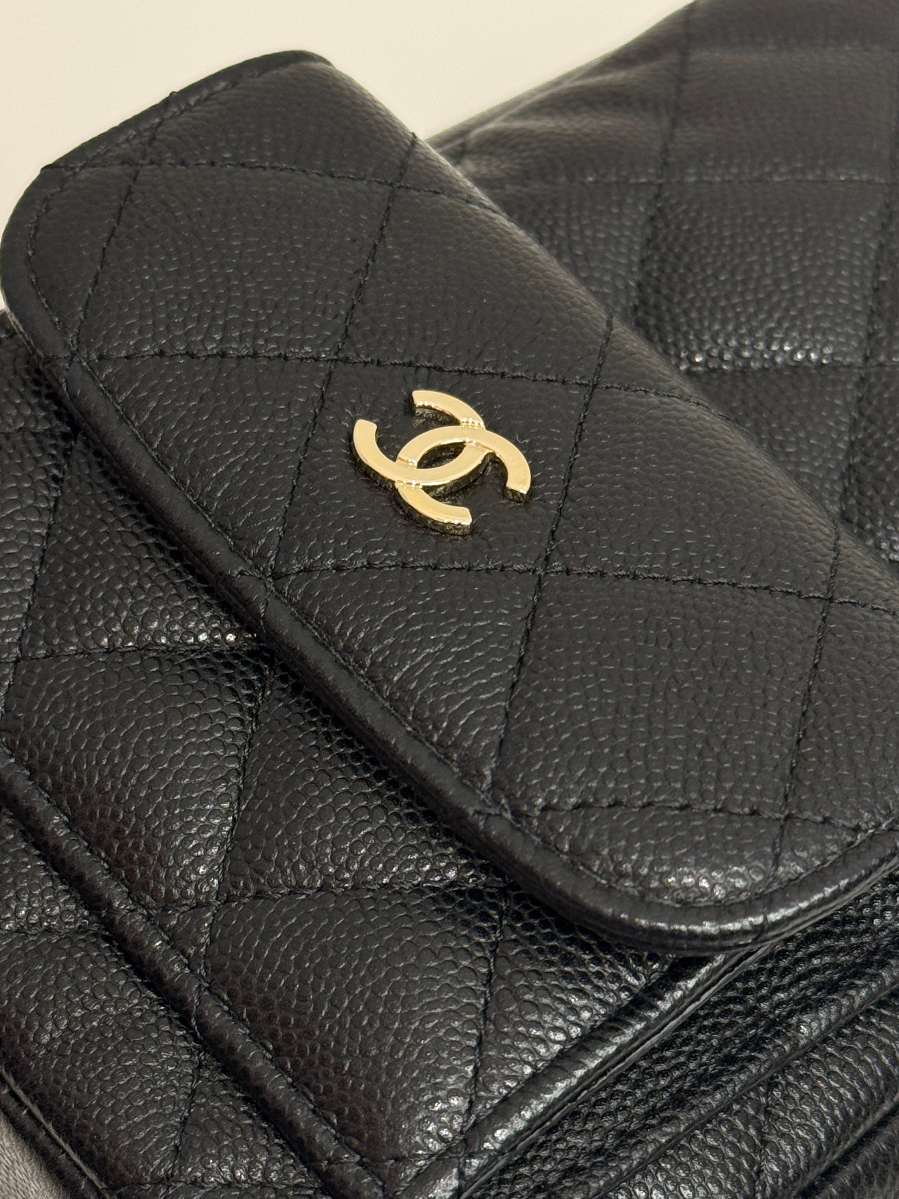 Chanel Mini Backpack Caviar Black (Microchip)