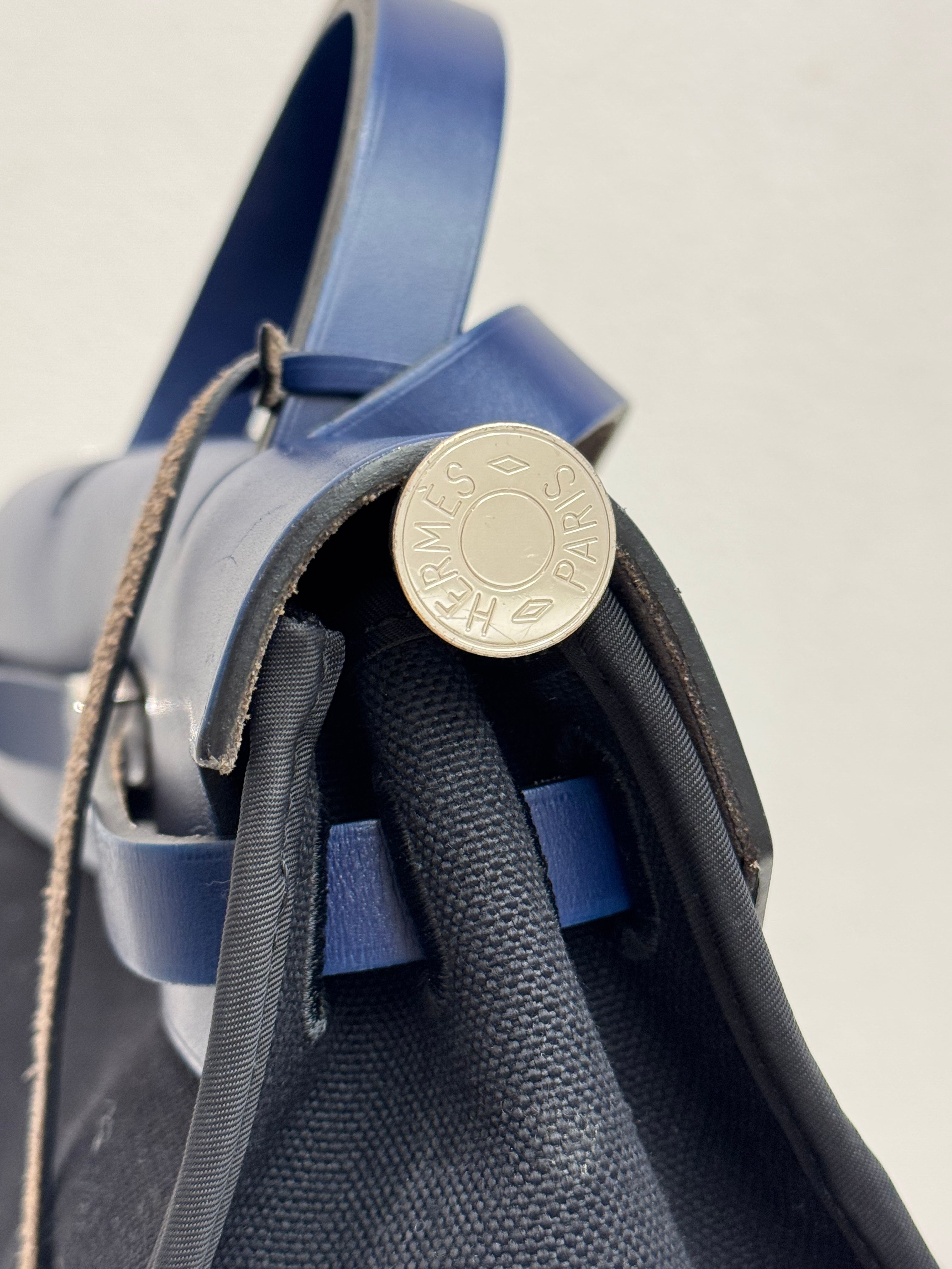 Hermes Herbag 31 Navy / Black STAMP T