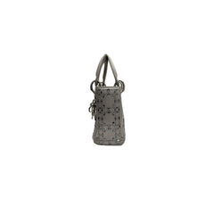 Dior Mini Lady Dior Satin Crystal Cannage Grey